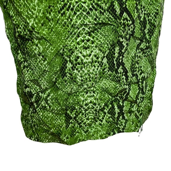 L'Agence Jaelyn Camisole Jumpsuit Silk Green Snakeskin Cropped Wide Leg 2 - Picture 9 of 15